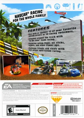 NASCAR Kart Racing box cover back